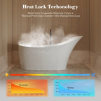 MonBlari XA-169 Acrylic Soaking Tub Single Slipper Freestanding Bathtub