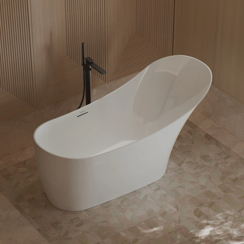 MonBlari XA-169 Acrylic Soaking Tub Single Slipper Freestanding Bathtub