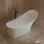 MonBlari XA-169 Acrylic Soaking Tub Single Slipper Freestanding Bathtub
