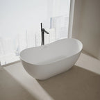MonBlari TW-8505 White Solid Surface Freestanding Bathtub 1500mm - 1700mm
