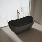MonBlari TW-8505 Black Solid Surface Freestanding Bathtub 1500mm - 1700mm