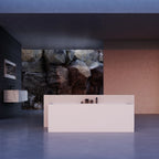 MonBlari Solid Surface Back-to-Wall Baths 1300,1400,1500,1600,1700mm Double Ended
