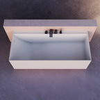 MonBlari Solid Surface Back-to-Wall Baths 1300,1400,1500,1600,1700mm Double Ended