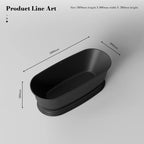 MonBlari XA-8898 Black Solid Surface Freestanding Bathtub 1800mm