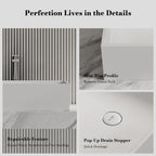 MonBlari XA-A32A Solid Surface Basin 400mm -600mm