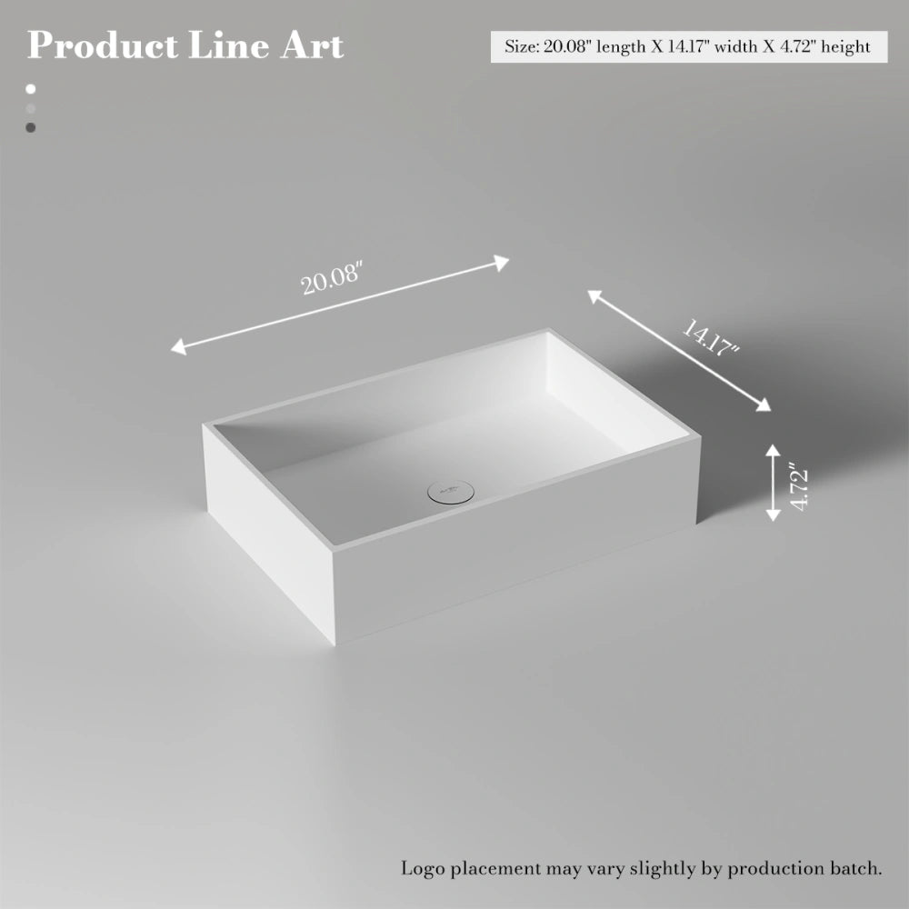 MonBlari XA-A32A Solid Surface Basin 400mm -600mm
