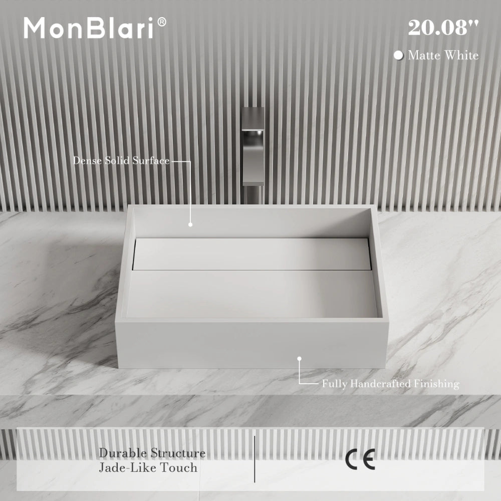 MonBlari XA-A32B Solid Surface Countertop Basin 510mm - 600mm