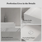 MonBlari XA-A32C Solid Surface Countertop Basin 600mm
