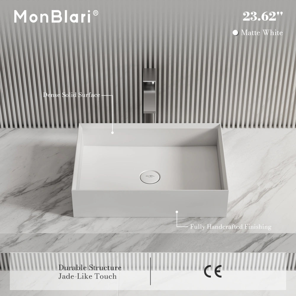 MonBlari XA-A32C Solid Surface Countertop Basin 600mm