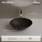 MonBlari XA-A72 Black Solid Surface Countertop Basin 500mm