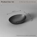 MonBlari XA-A72 Black Solid Surface Countertop Basin 500mm