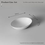 MonBlari XA-A72 White Solid Surface Countertop Basin 500mm