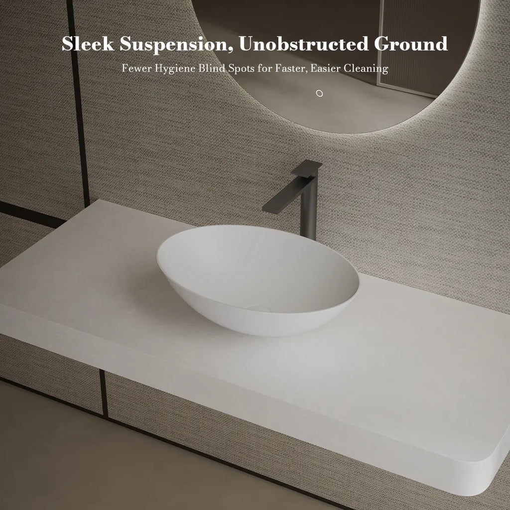 MonBlari XA-A72 White Solid Surface Countertop Basin 500mm