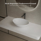 MonBlari XA-A72 White Solid Surface Countertop Basin 500mm
