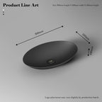 MonBlari XA-A73 Black Solid Surface Countertop Basin 500mm