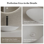 MonBlari XA-A73 White Solid Surface Countertop Basin 500mm