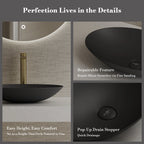 MonBlari XA-A73 Black Solid Surface Countertop Basin 500mm