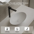 MonBlari XA-A73 White Solid Surface Countertop Basin 500mm