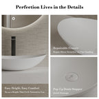 MonBlari XA-A76 White Solid Surface Countertop Basin 600mm