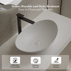 MonBlari XA-A76 White Solid Surface Countertop Basin 600mm