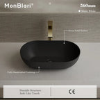 MonBlari XA-A78 Black Solid Surface Countertop Basin 560mm