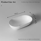 MonBlari XA-A78 White Solid Surface Countertop Basin 560mm