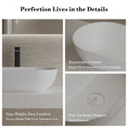 MonBlari XA-A78 White Solid Surface Countertop Basin 560mm