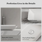 MonBlari XA-A81 Solid Surface Countertop Basin 600mm