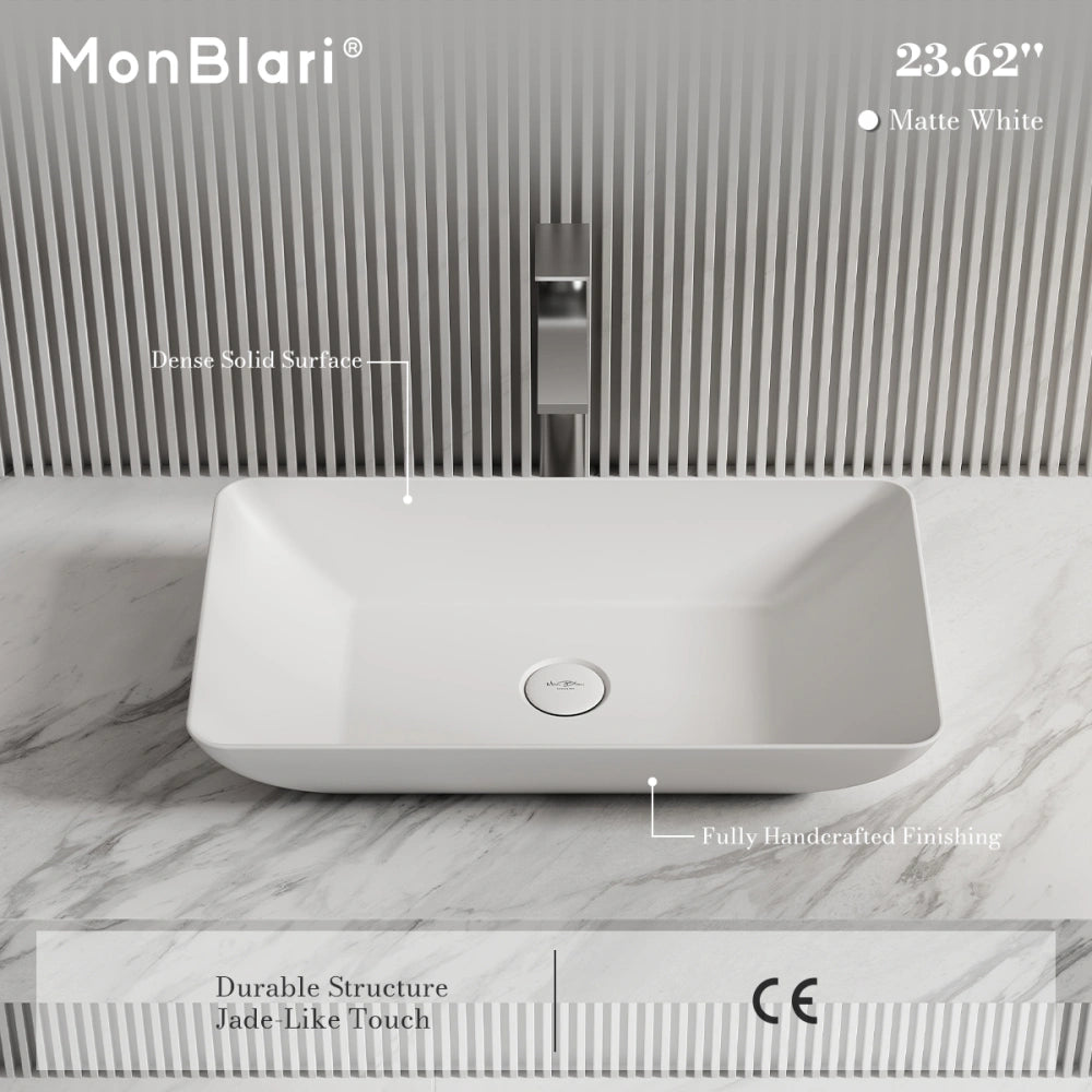 MonBlari XA-A81 Solid Surface Countertop Basin 600mm