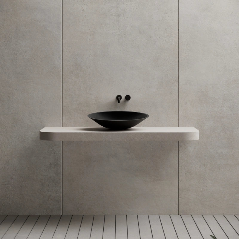 MonBlari Oval Solid Surface Bowl Countertop Wash Basin 535mm