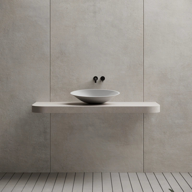 MonBlari Oval Solid Surface Bowl Countertop Wash Basin 535mm