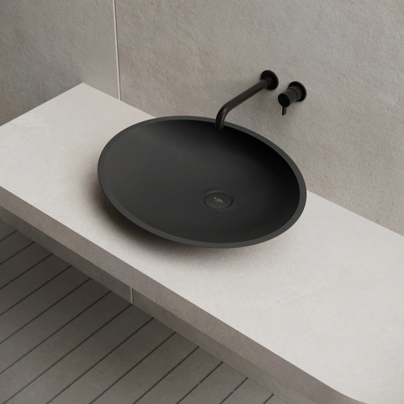 MonBlari Oval Solid Surface Bowl Countertop Wash Basin 535mm