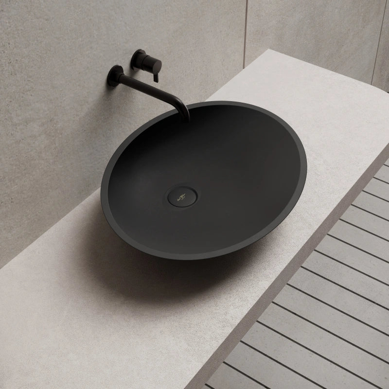 MonBlari Oval Solid Surface Bowl Countertop Wash Basin 535mm