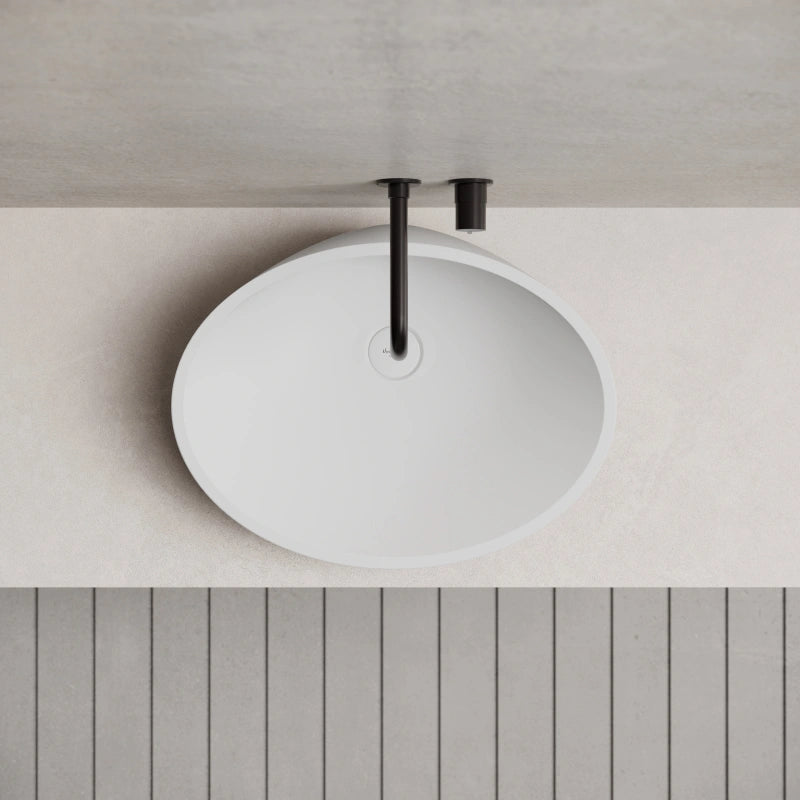 MonBlari Oval Solid Surface Bowl Countertop Wash Basin 535mm