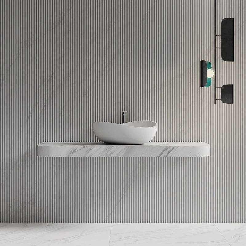 MonBlari Sink Basin Solid Surface Countertop Basins 600mm