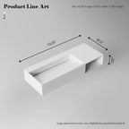 MonBlari XA-G62L Solid Surface Wall-Mounted Sink 870mm - 1200mm
