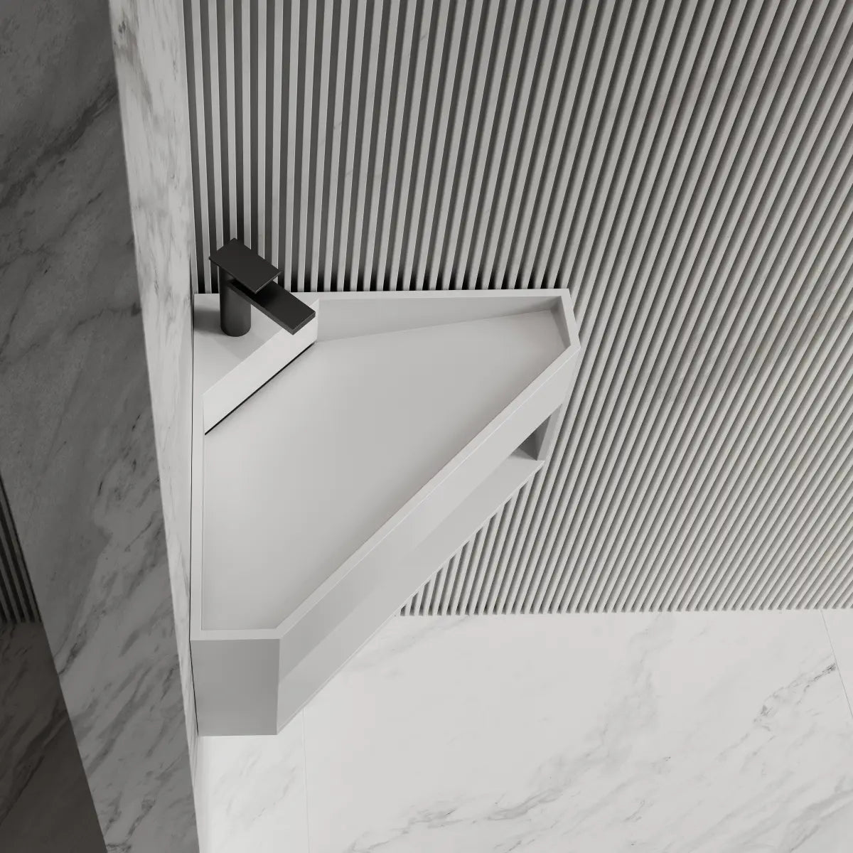 MonBlari XA-G70 Solid Surface Wall-Mounted Basin 550mm