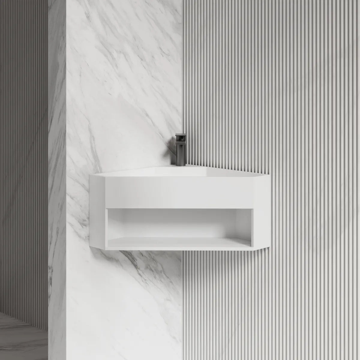 MonBlari XA-G70 Solid Surface Wall-Mounted Basin 550mm
