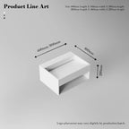 MonBlari XA-G71 White Solid Surface Wall-Mount Basin 600mm - 800mm
