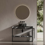 MonBlari Black Marble Countertop Washbasin for Bathroom 400mm