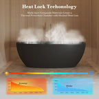 MonBlari XY-1007 Black Acrylic Freestanding Bathtubs 1500mm - 1700mm