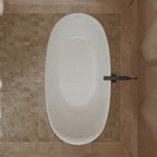 MonBlari XY-1007 White Acrylic Freestanding Bathtub 1500mm - 1700mm
