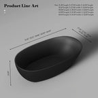 MonBlari XY-1007 Black Acrylic Freestanding Bathtubs 1500mm - 1700mm