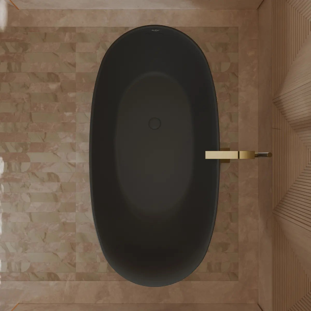MonBlari XY-1007 Black Acrylic Freestanding Bathtubs 1500mm - 1700mm
