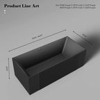 Monblari XY-2005 Black Acrylic Freestanding Bathtub 1500mm-1700mm