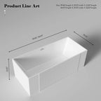 Monblari XY-2005 White Acrylic Freestanding Bathtub 1500mm-1700mm