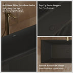 Monblari XY-2005 Black Acrylic Freestanding Bathtub 1500mm-1700mm