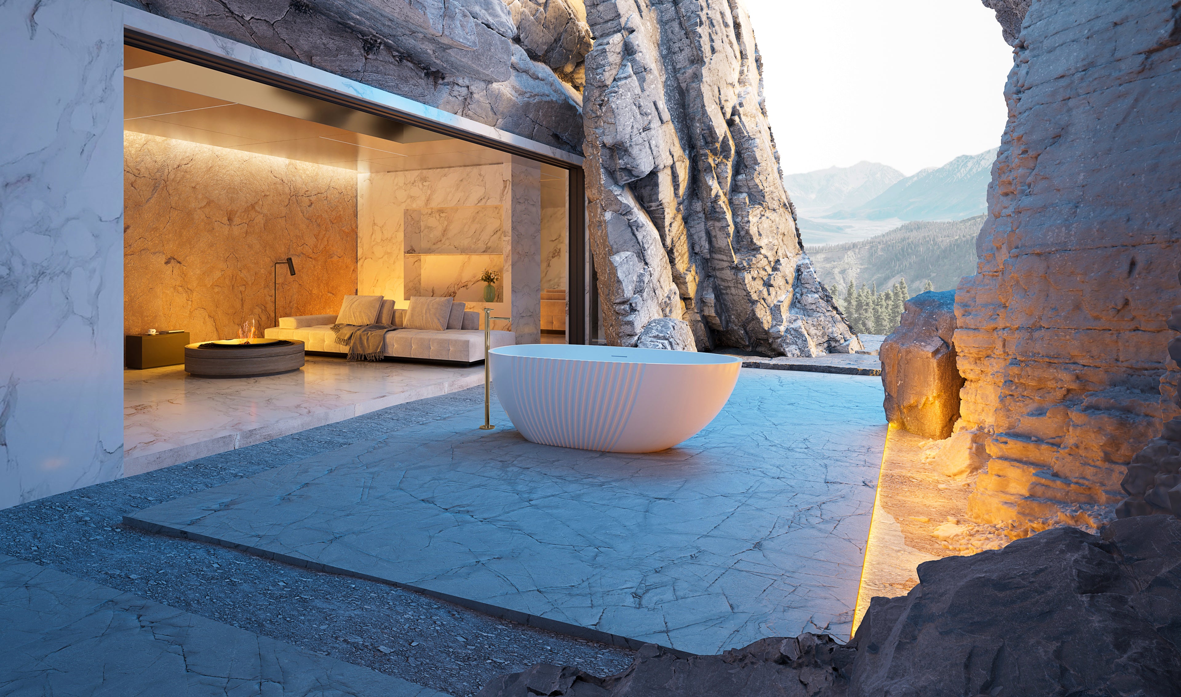 MonBlari XY-5005 Freestanding Bath Right Side View