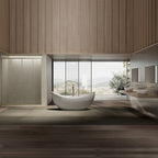 MonBlari XY-5008 White Fluted Acrylic Double Slipper Bathtub 1800mm