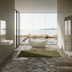 MonBlari XY-5008 White Fluted Acrylic Double Slipper Bathtub 1800mm